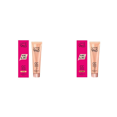 Lakmé Light Coverage Natural Finish 9 to 5 Complexion Care Face Cream For Acne Prone, Beige, 30g & 9 to 5 Complexion Care CC Cream, Almond, 30g